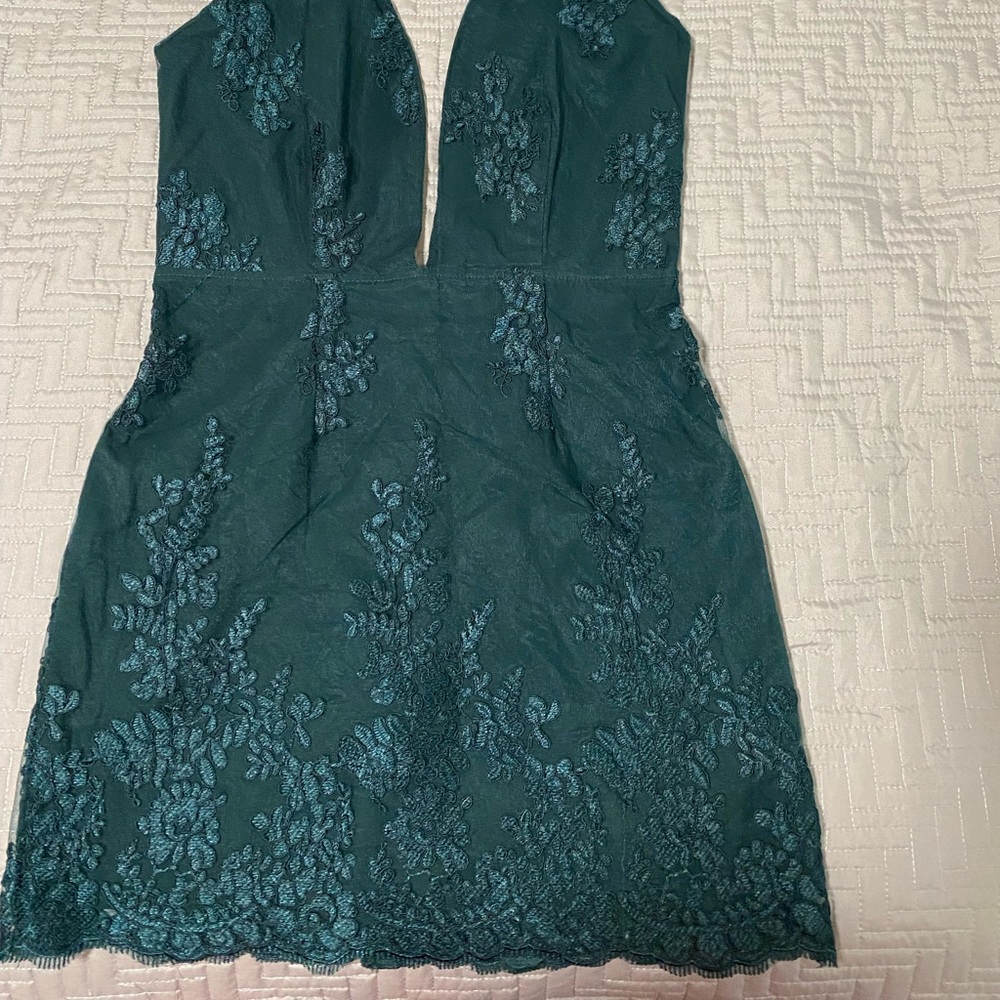 Tobi emerald green mini dress